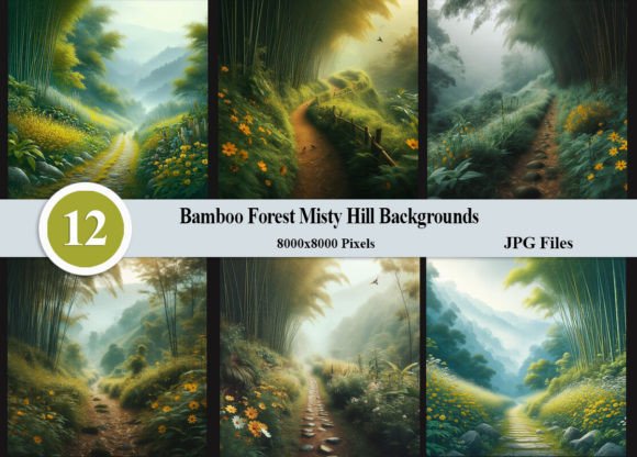 Bamboo Forest Misty Hill Backgrounds: A Designer's Escape