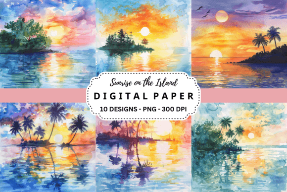 Capture Island Dawn: Premium Backgrounds for Your Projects