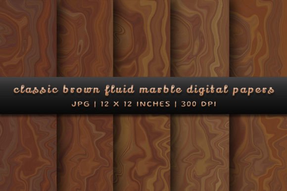 Classic Brown Fluid Marble Backgrounds: Timeless Elegance