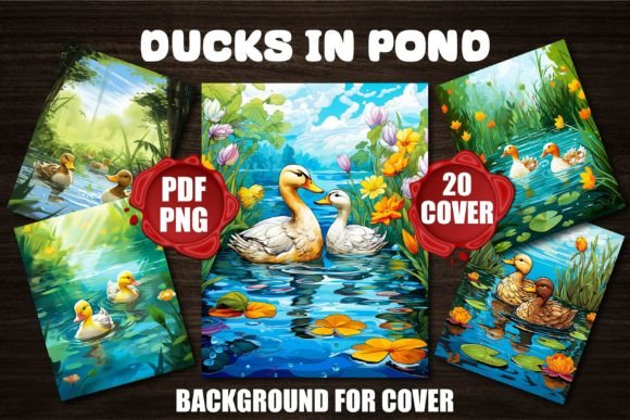 Ducks in Pond Backgrounds: Serene Covers for Your Projects