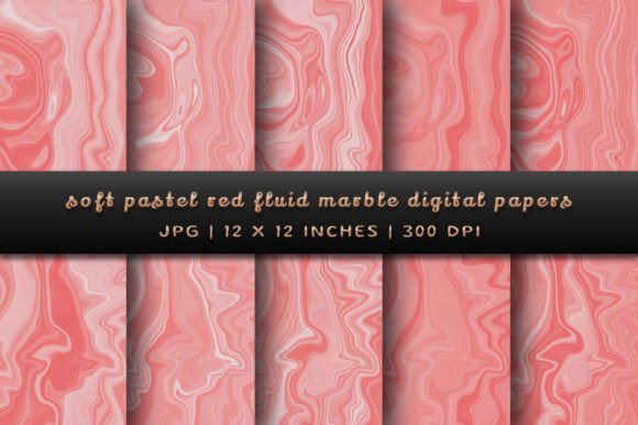 Elevate Your Designs with Soft Pastel Red Marble