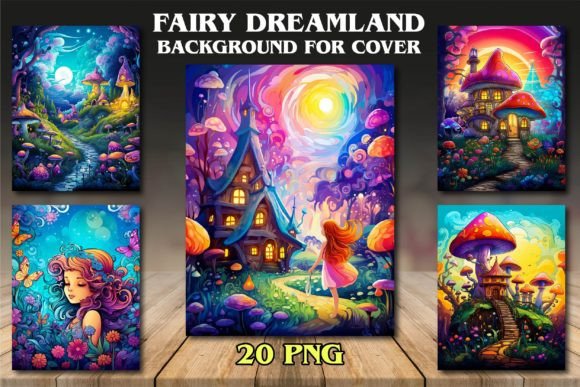 Enchanting Fairy Dreamland Backgrounds for Book Covers