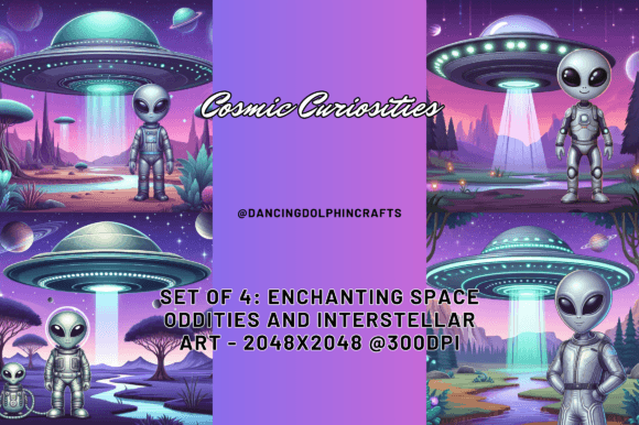 Explore the Stars: Cosmic Curiosities Alien Backgrounds