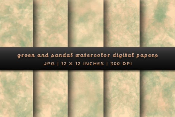 Green and Sandal Watercolor Backgrounds: A Guide for Designers