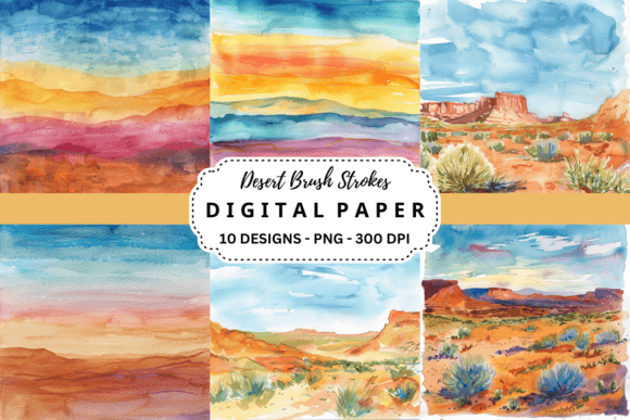 Painted Desert Brush Strokes: Earthy Textures for Modern Design