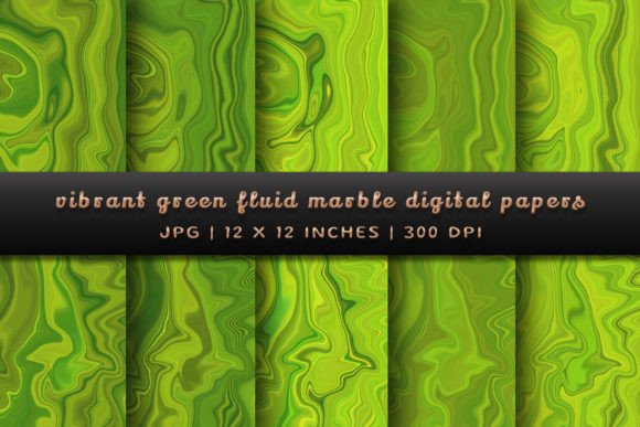 Transform Your Designs with Vibrant Green Fluid Marble Backgrounds