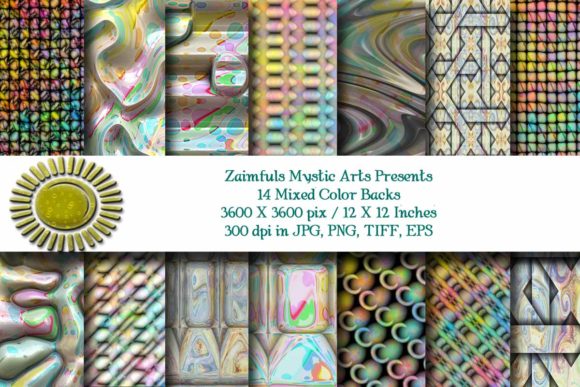Unleash Your Creativity with 12 Mixed Colors Backgrounds