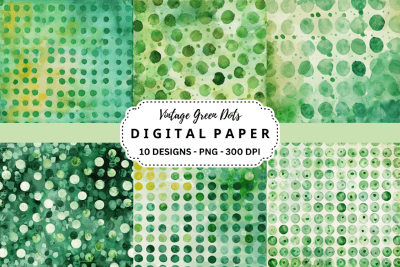 Vintage Green Dots Backgrounds: A Designer's Fresh Take on Texture