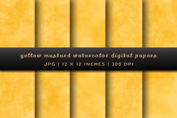 Warmth in Pixels: Using Yellow Mustard Watercolor Backgrounds